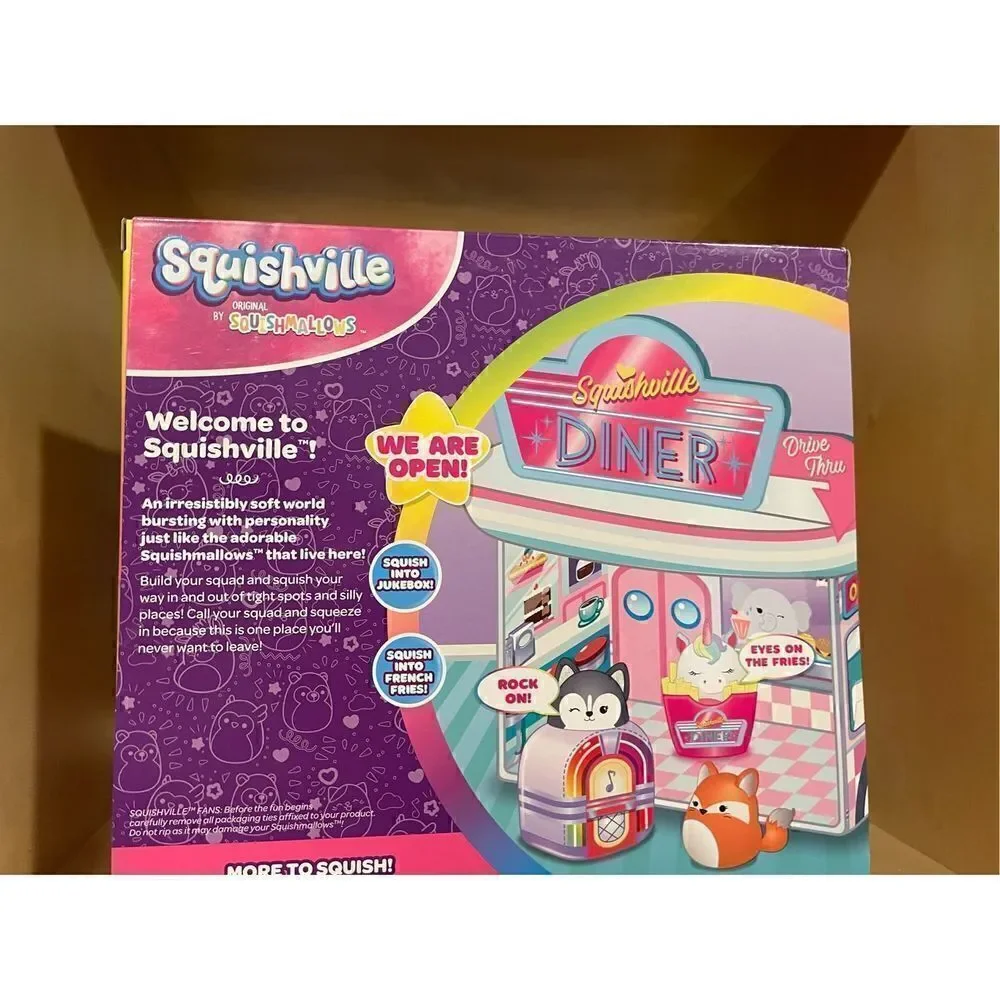 Squishville Squishmallows Darling Diner Playset with 2